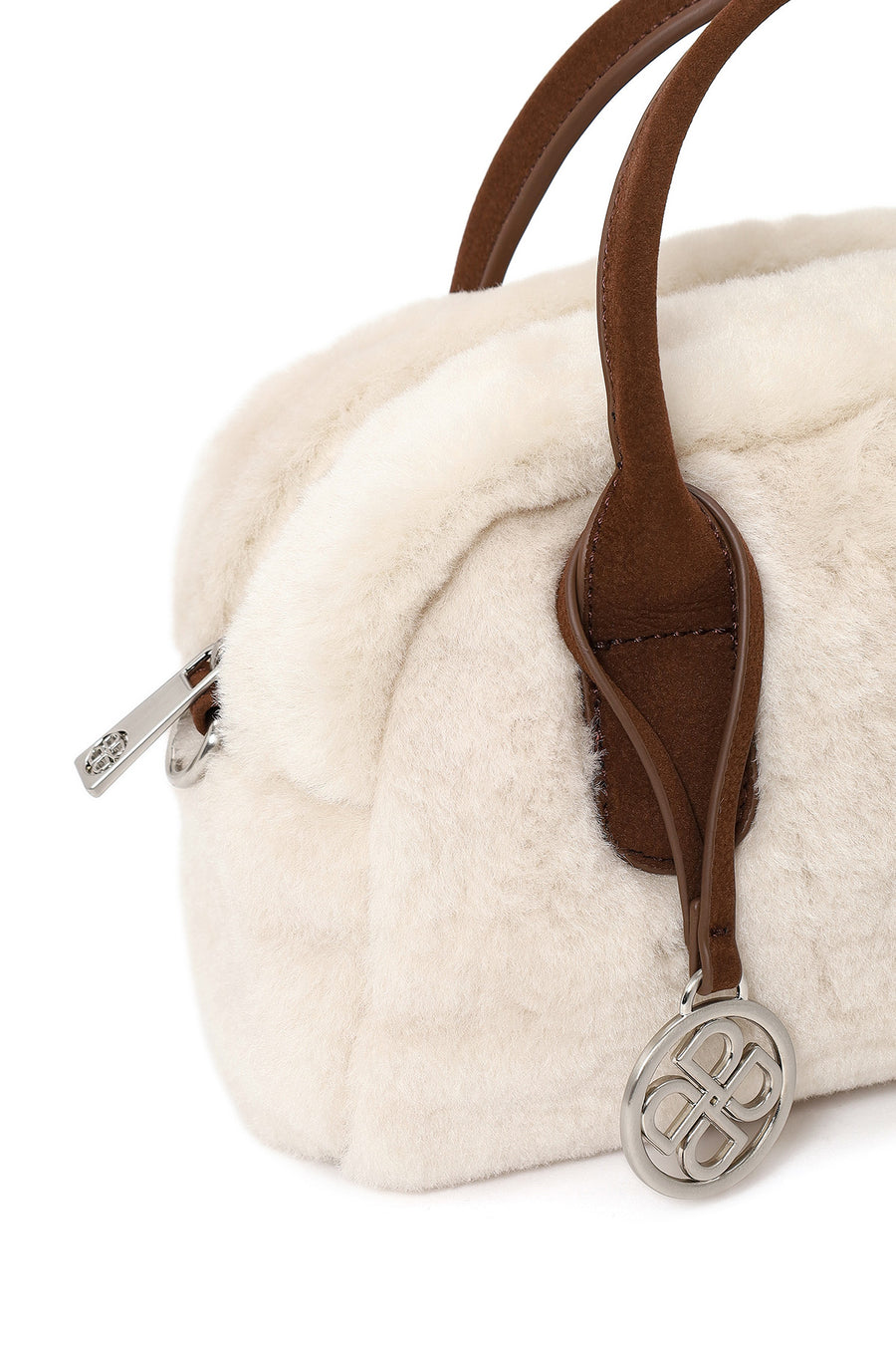 Kadın Bej Uzun Askılı Peluş Teddy Kol Çantası