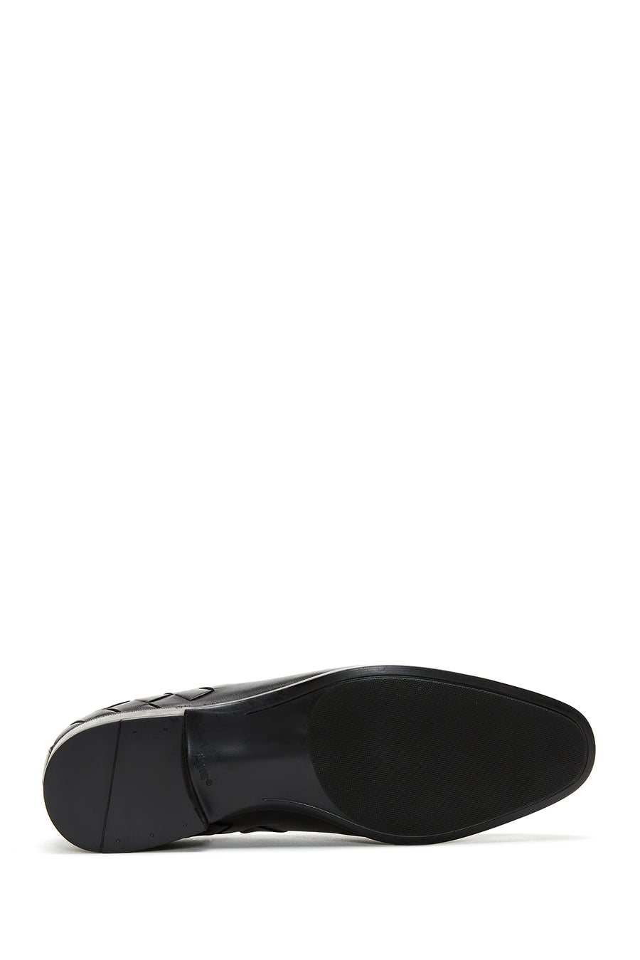 Erkek Deri Örgü Detaylı Klasik Loafer