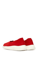 Women's Red Chunky Suede Shoes | Derimod