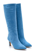 Women's Nubuck Leather Heeled Boots | Derimod