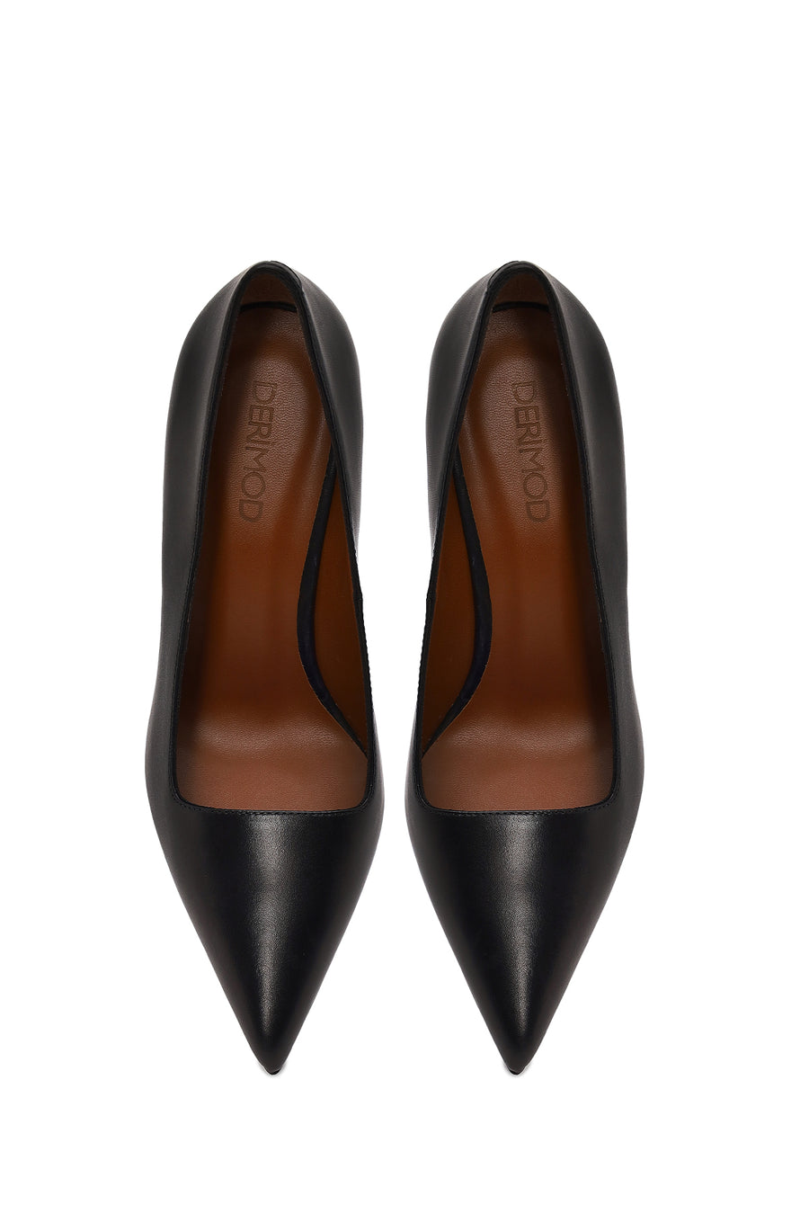 Woman Black Thin-Heeled Leather Stiletto