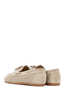 Women's Beige Suede Leather Loafer | Derimod