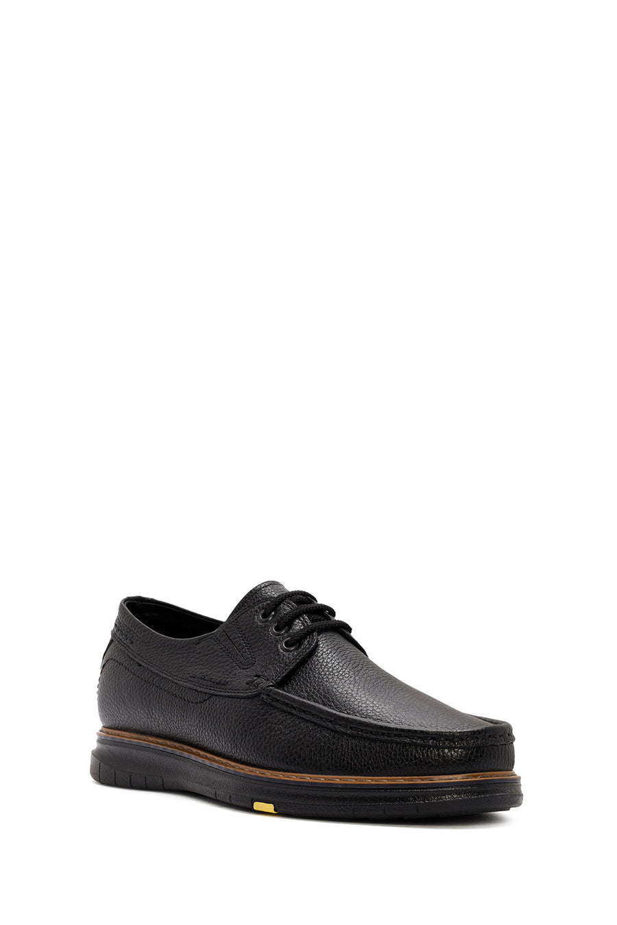 Men's Black Lace-up Leather Casual Shoes