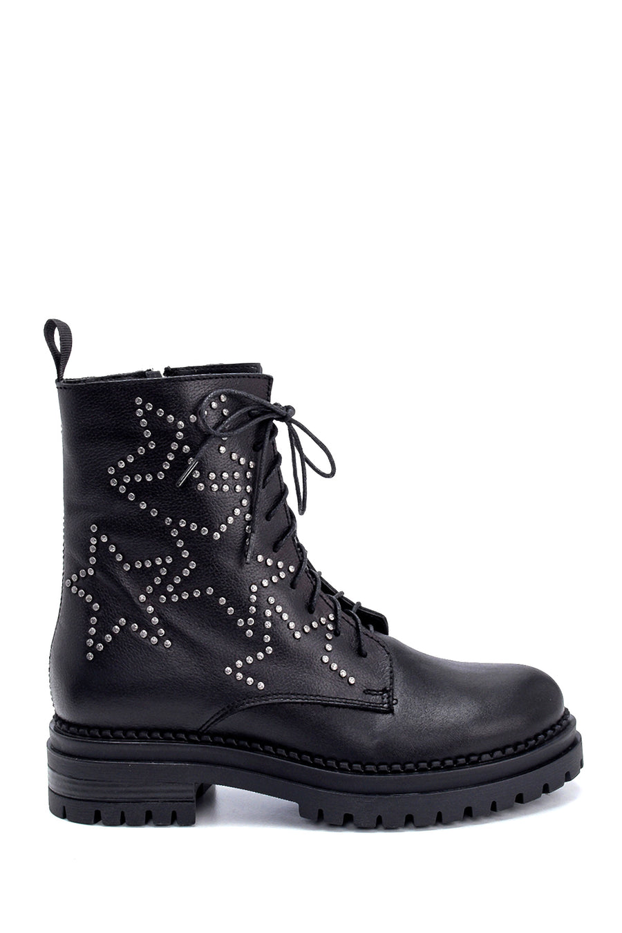 Women's Leather Star Detailed Boots 20WFD228418 | Derimod