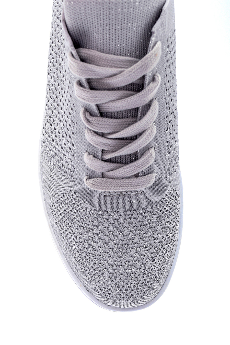 Women's Gray Fabric Shoes