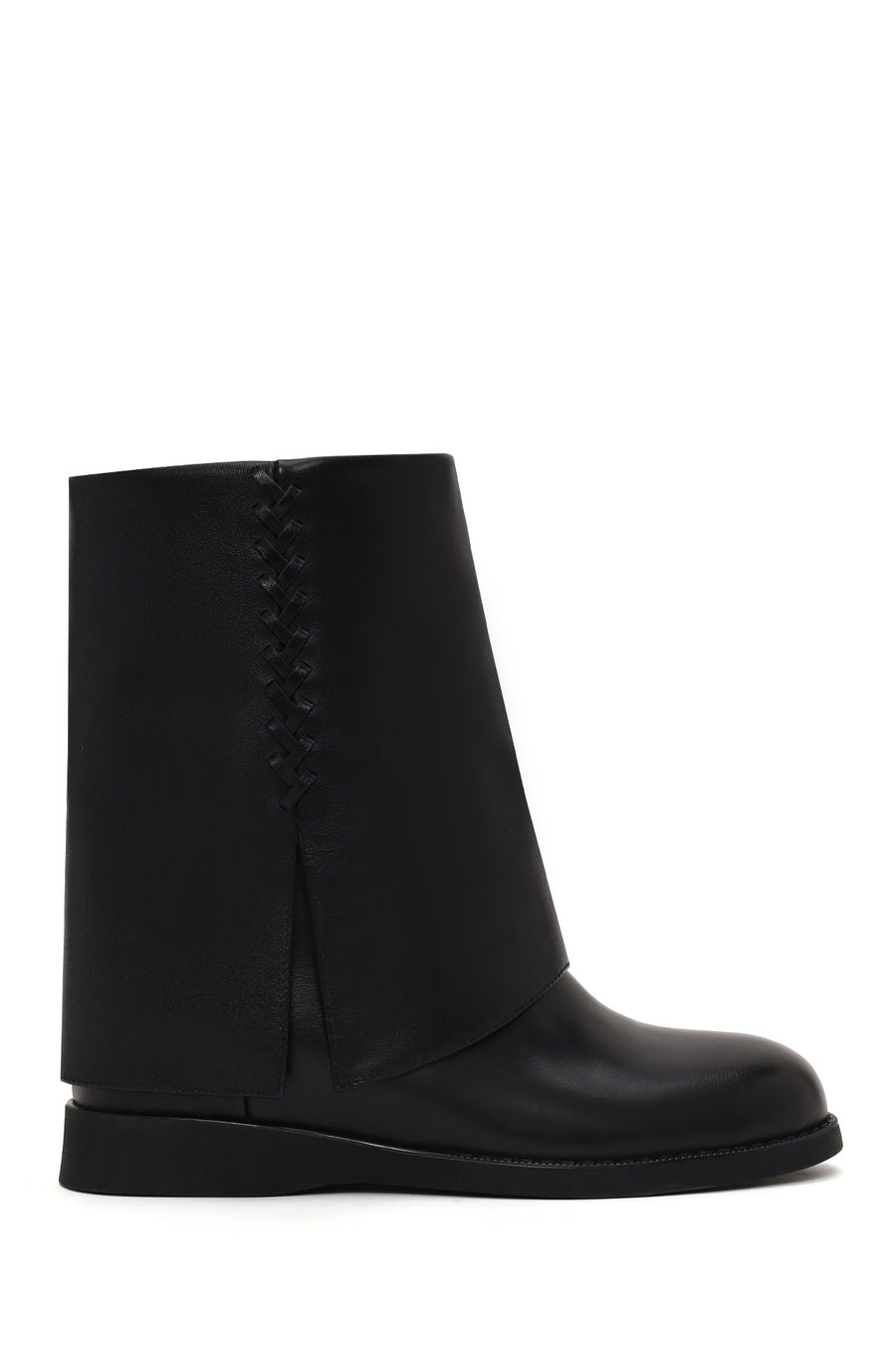Woman Black Leather Boots WF530024DV | Derimod
