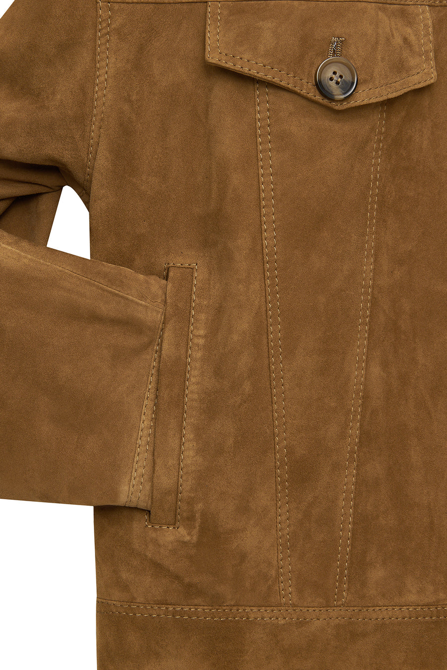 Valenza Women's Camel Suede Leather Jacket