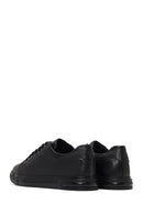 Men's Black Lace Up Leather Sneakers | Derimod