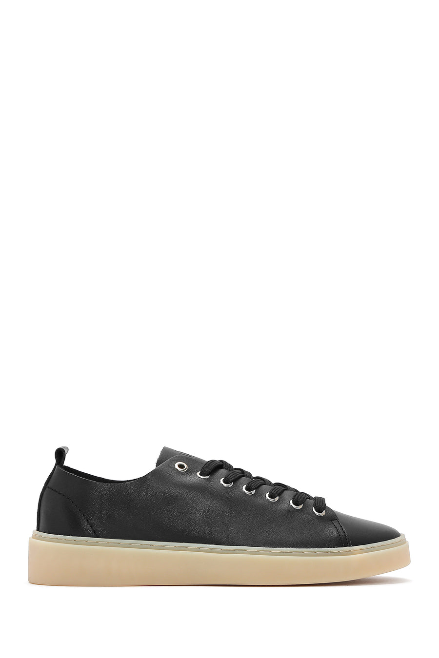 Men's Black Lace-up Leather Sneaker 25SFD707818 | Derimod