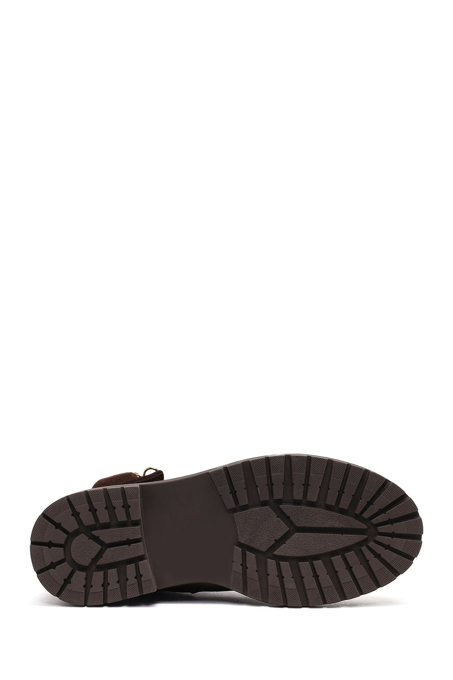 Women's Brown Zippered Suede Leather Boots