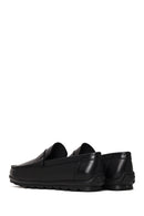 Male Black Leather Casual Loafer | Derimod