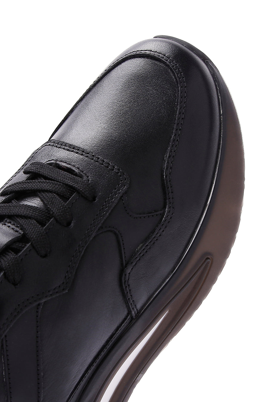Erkek Siyah Deri Sneaker