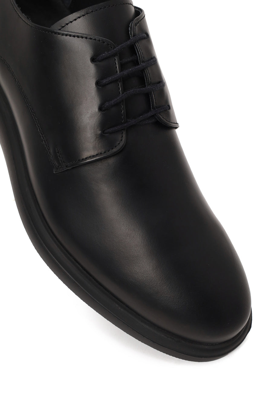Male Black Lace-up Leather Casual Shoes
