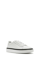 Erkek Beyaz Bağcıklı Deri Sneaker | Derimod