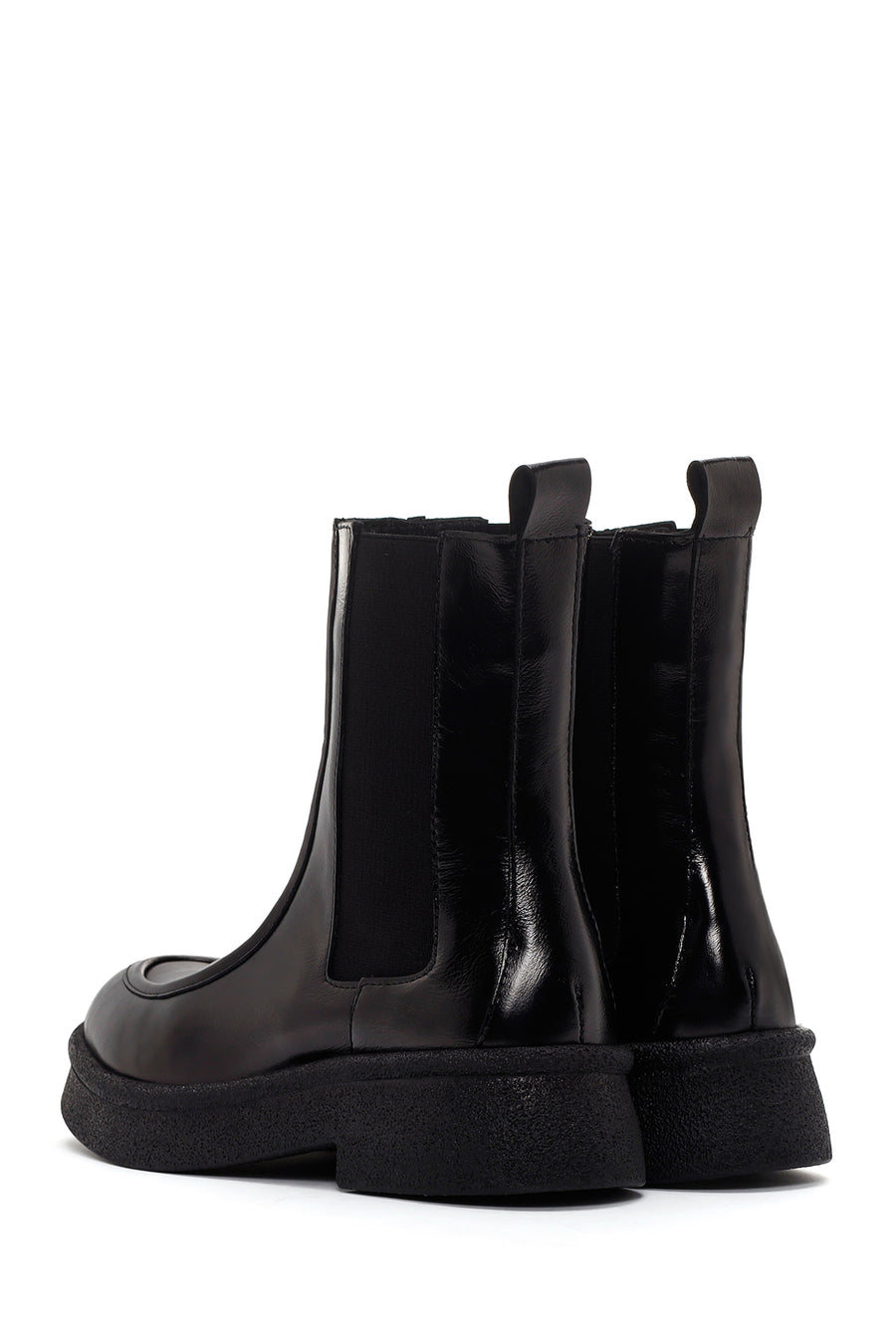 Woman Black Patent Leather Leather Chelsea Boots