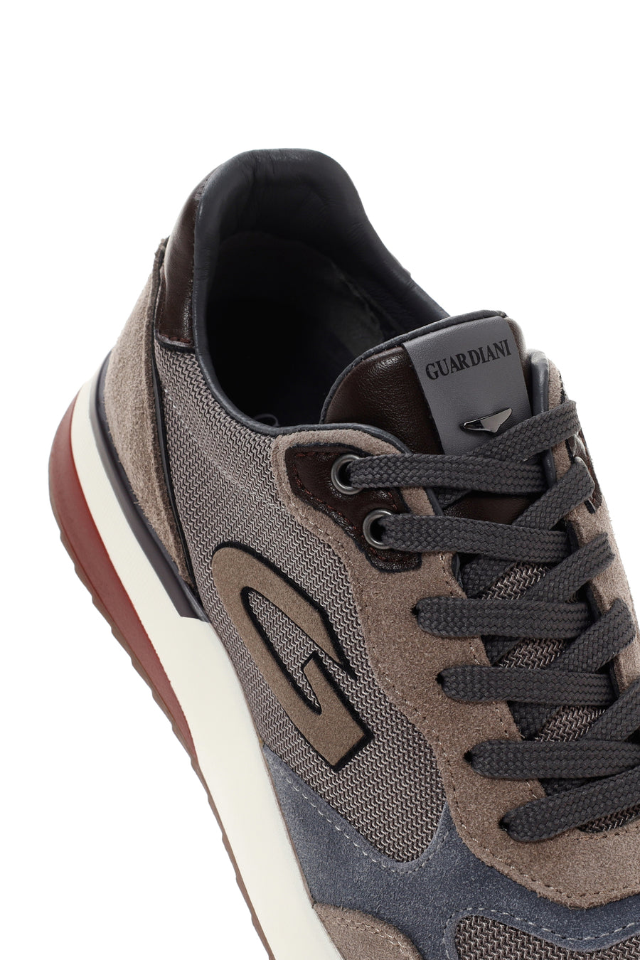 Alberto Guardiani Men's Mink Winner Thick Soled Leather Sneaker