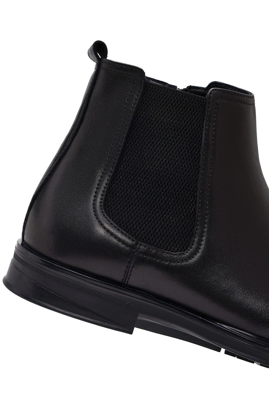 Male Black Leather Chelsea Boots