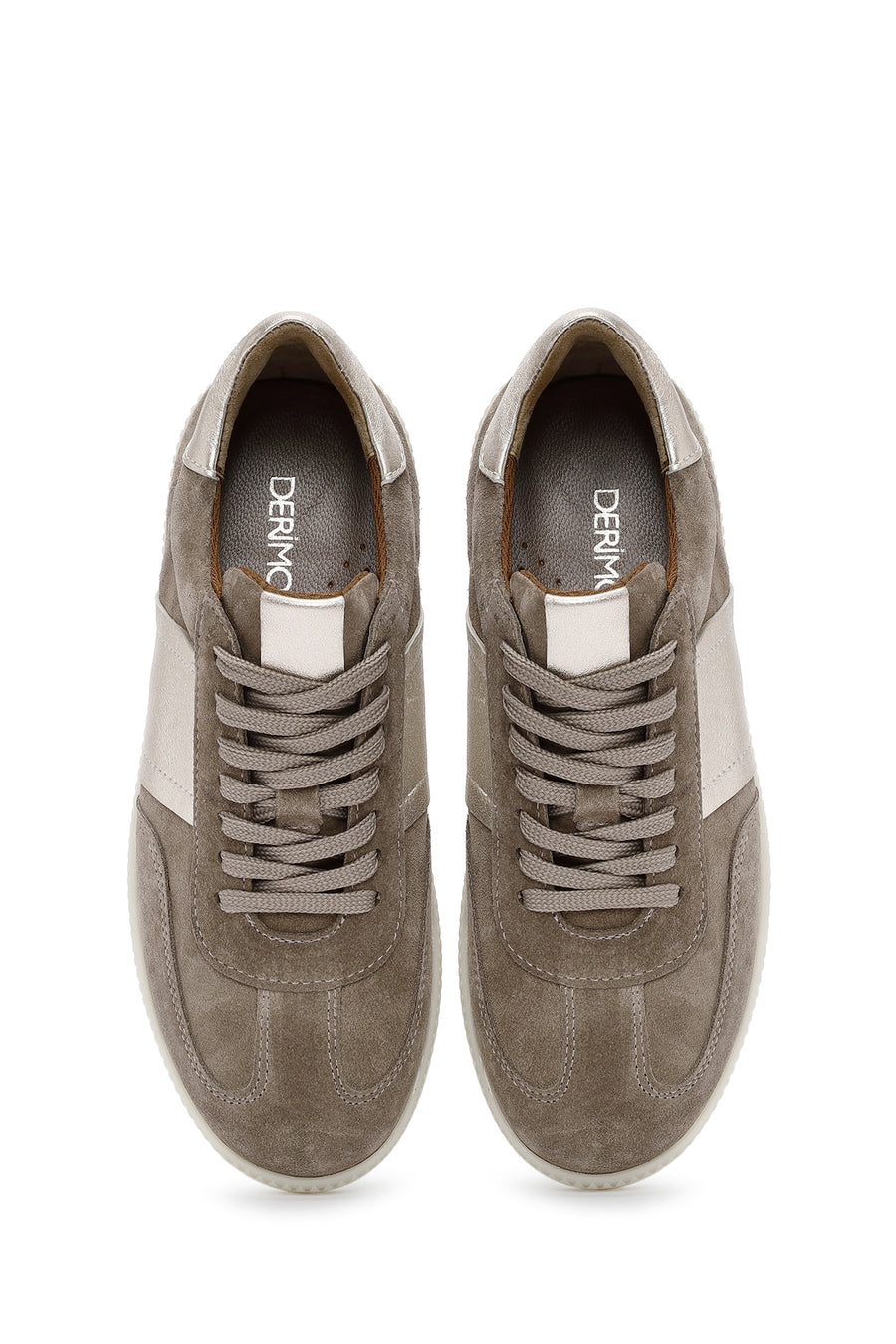 Women's Mink Lace-Up Suede Leather Sneakers