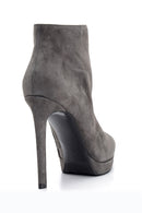 Women's Suede Leather Bootie | Derimod