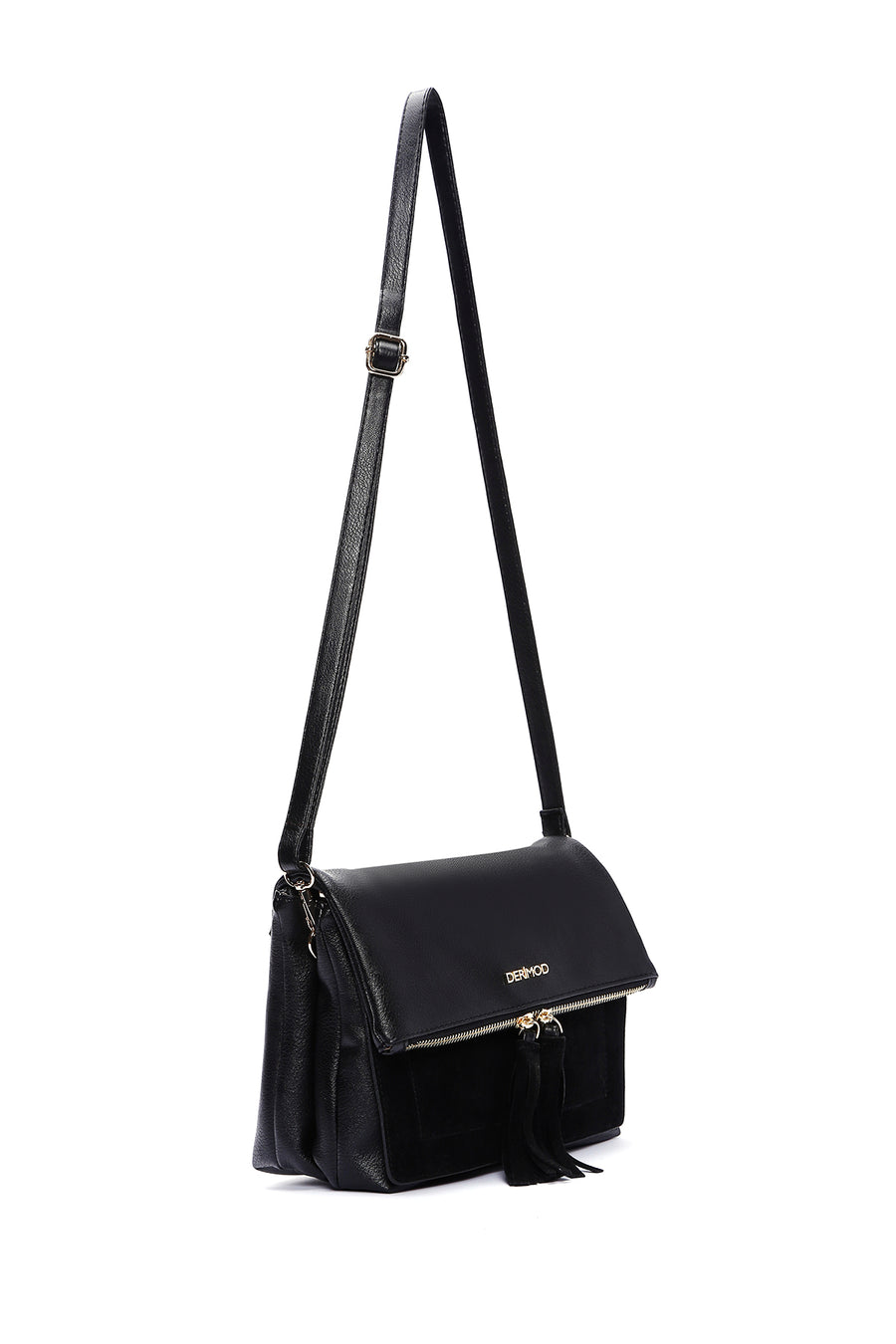 Women's Black Long Strap Crossbody Bag