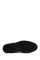 Male Black Zip Closure Leather Boots | Derimod