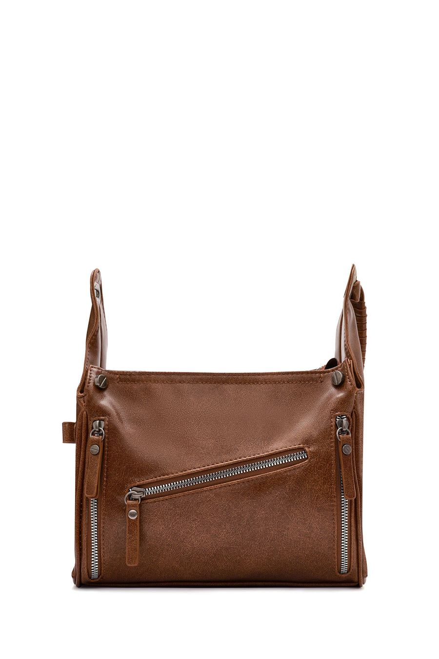 Women's Tan Long Strap Crossbody Bag