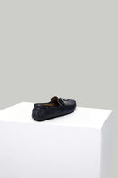 Navy Blue Men's Leather Loafer | Derimod