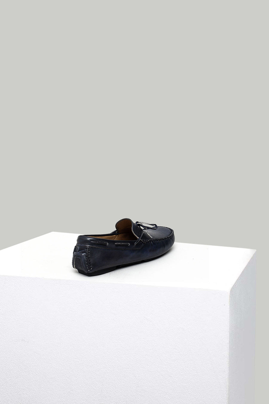 Navy Blue Men's Leather Loafer