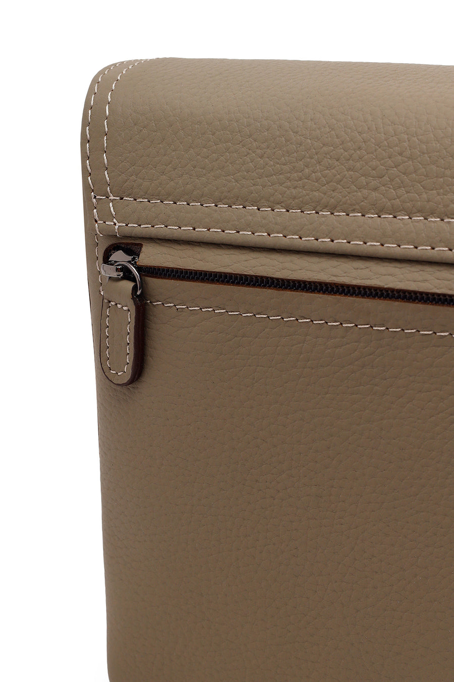 Male Mink Long-Strap Leather Messenger Bag