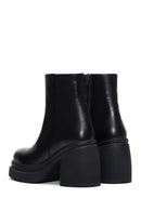Women's Leather Platform Heeled Boots | Derimod