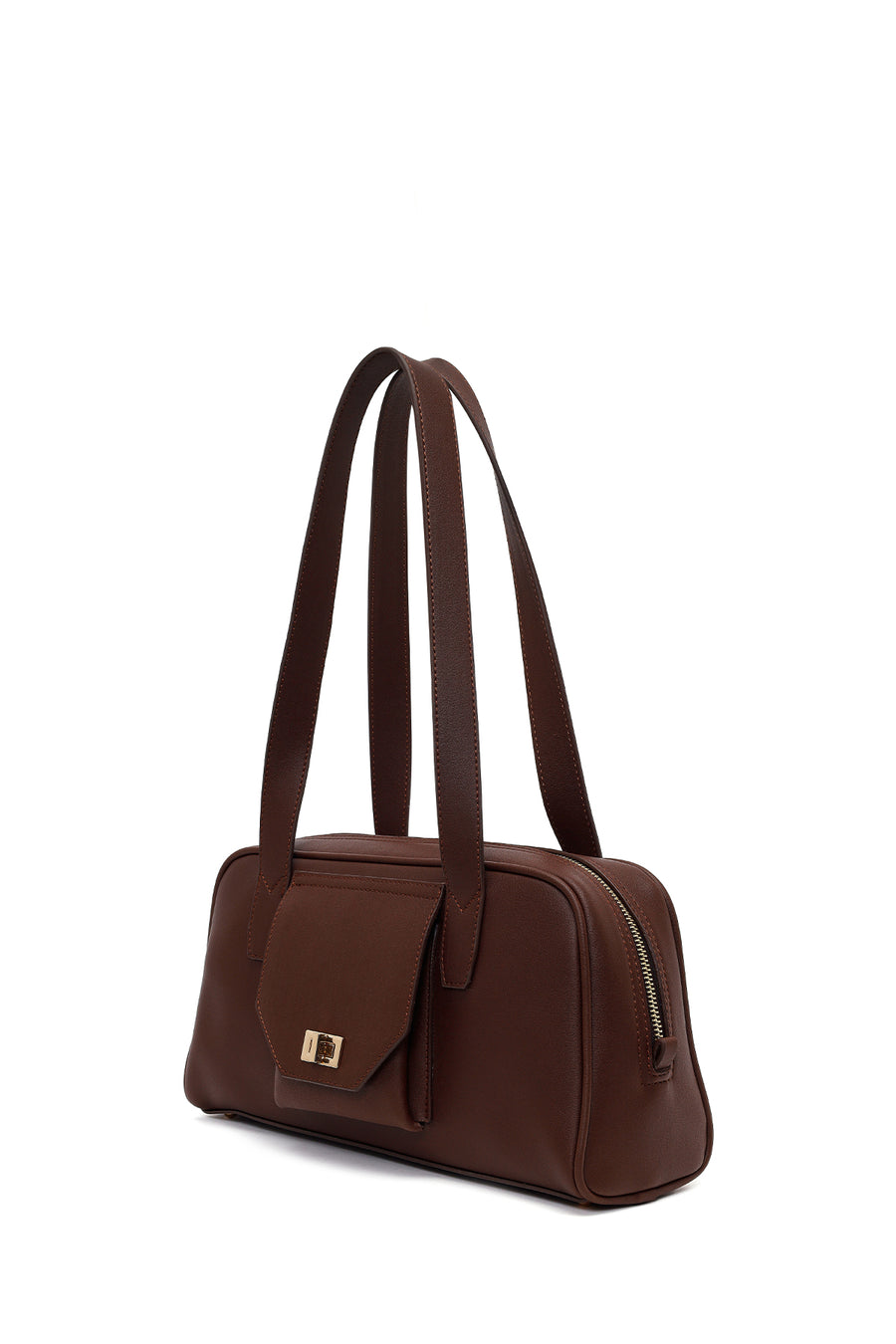 Woman Brown Classic Shoulder Bag