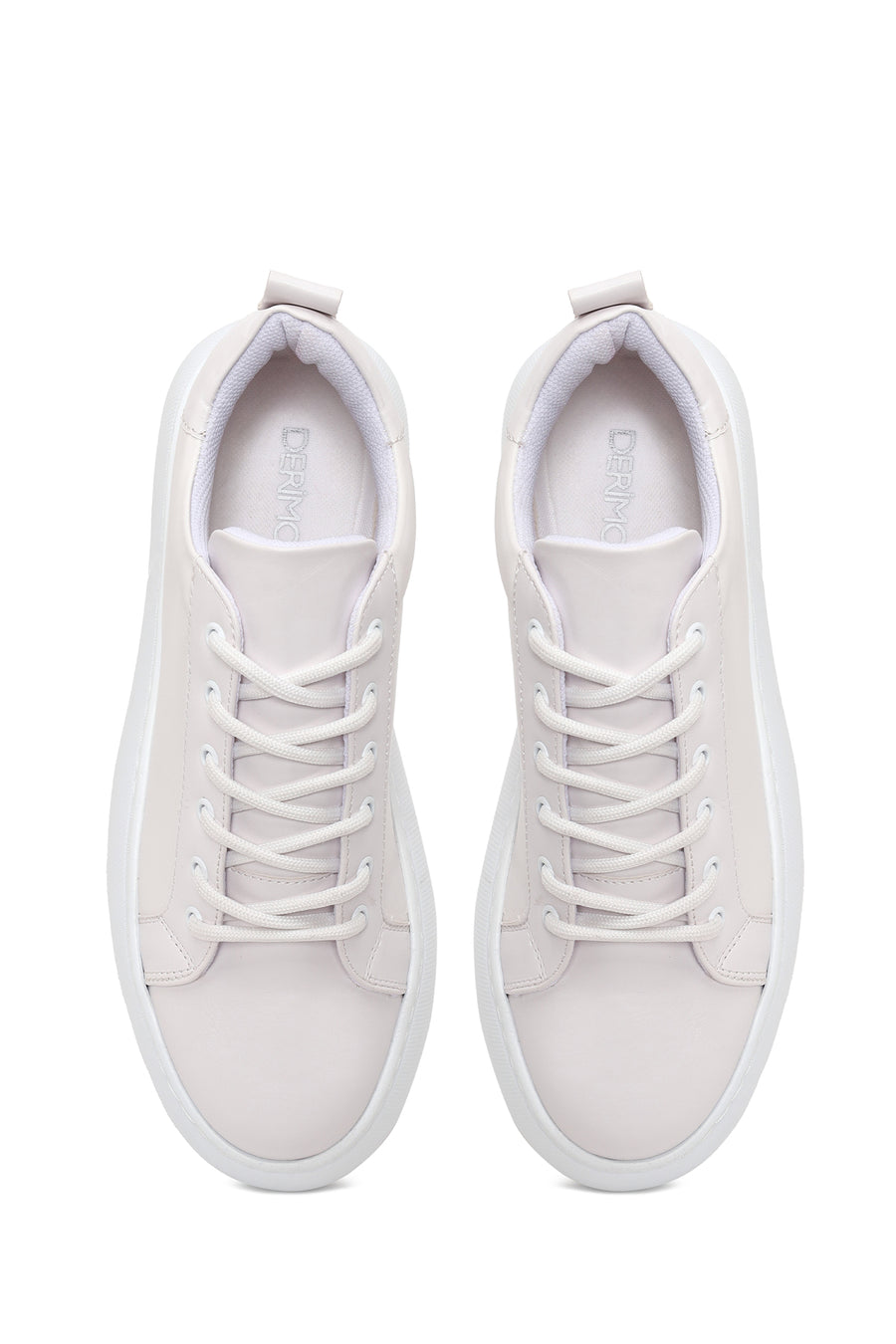 Woman White Lace-Up Chunky Sneaker