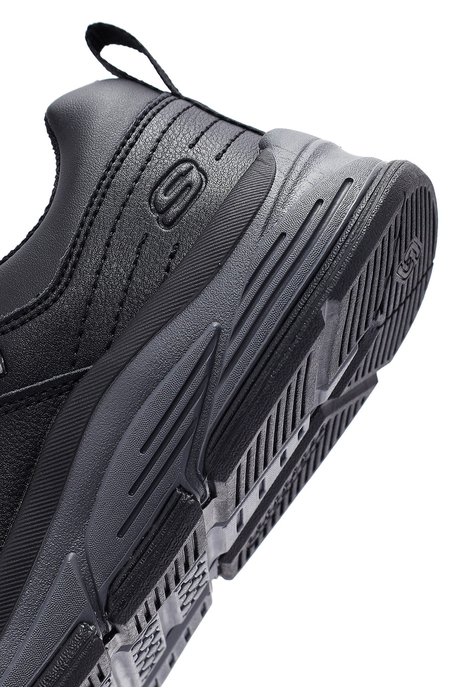 Skechers Men's Black Bengao Lace-Up Leather Sneakers