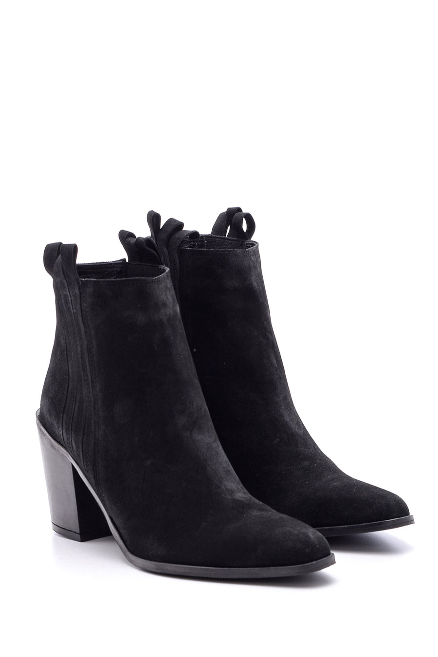Women's Heeled Suede Leather Boots