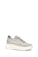 Geox Kadın Gri D Nebula 2.0 X A - Knit.Tex + Su Bağcıklı Kumaş Sneaker | Derimod