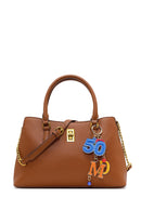 Woman Tan Long-Strap Accessorized Shoulder Bag | Derimod