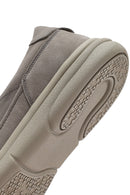 Men's Gray Nubuck Leather Comfort Loafer | Derimod