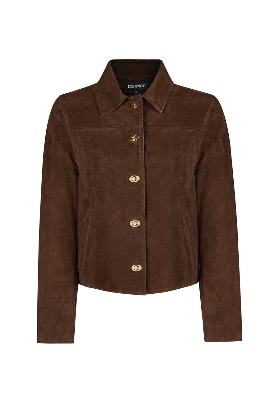 Marbella Woman Brown Suede Jacket 26SGD564010 | Derimod