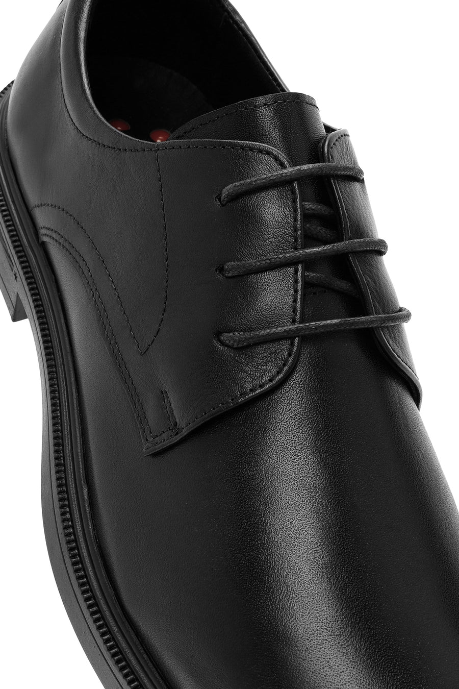 Men's Black Laced Leather Classic Shoes