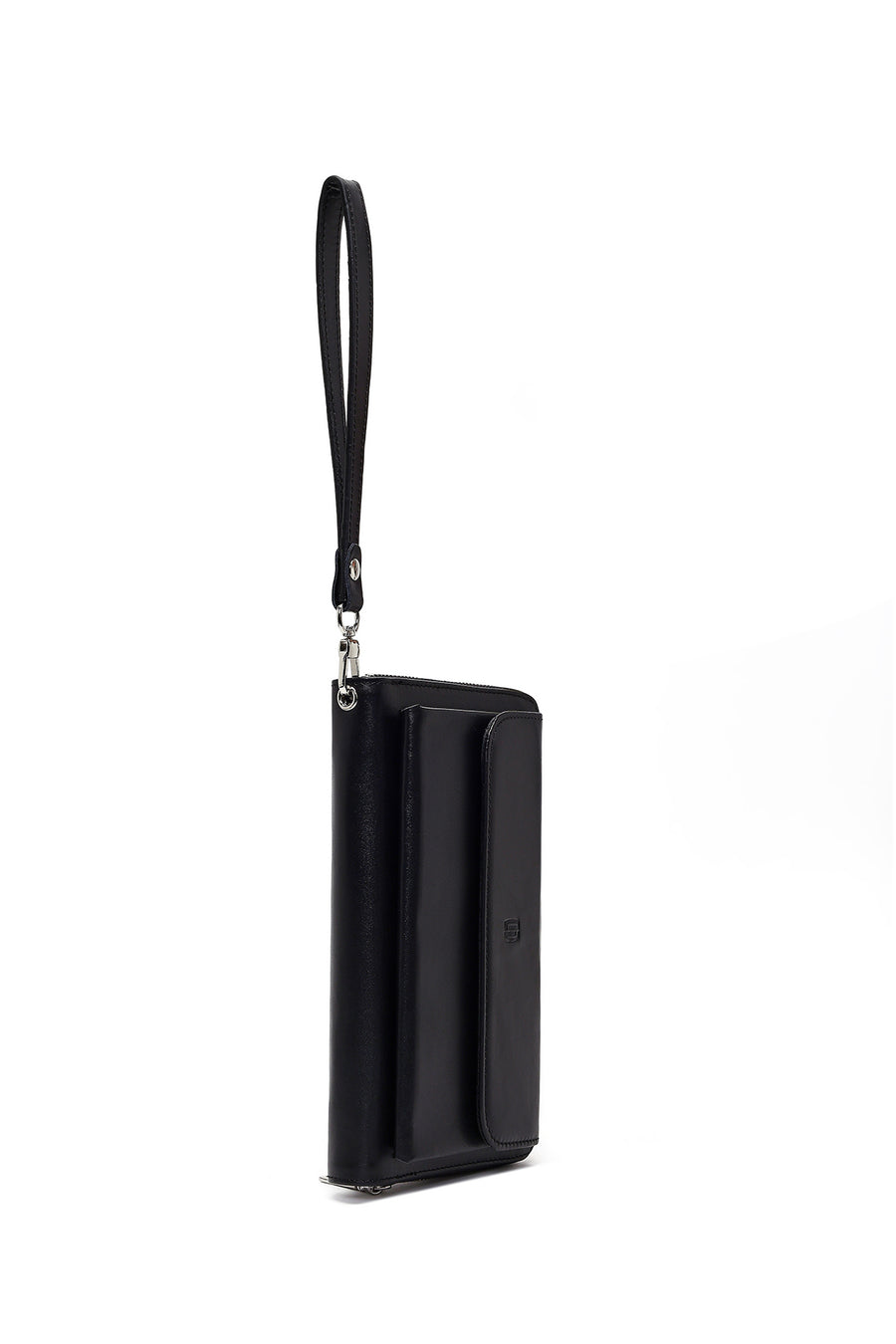 Men's Black Leather Mini Handbag