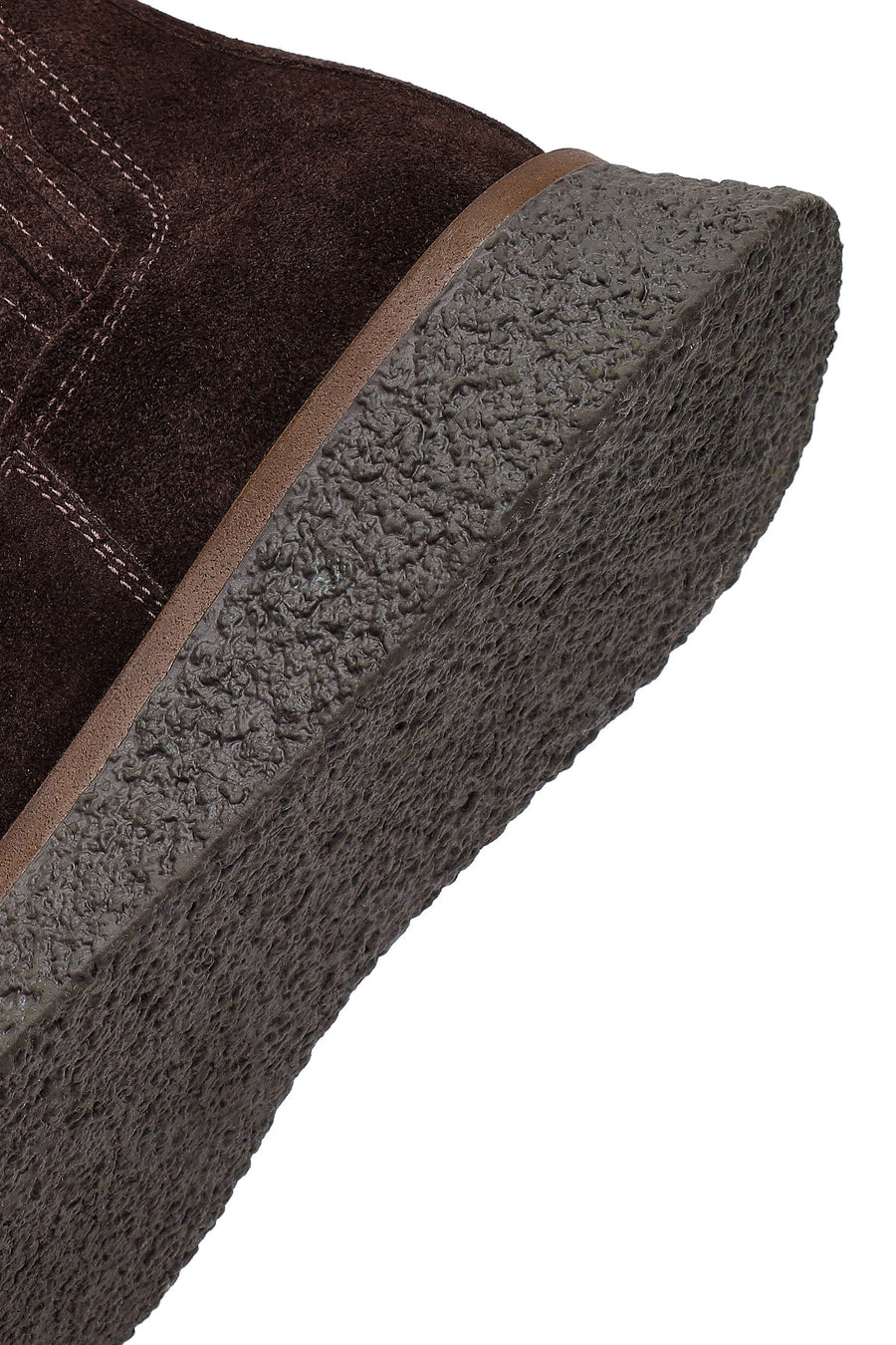 Woman Brown Thick-Soled Suede Chelsea Boots