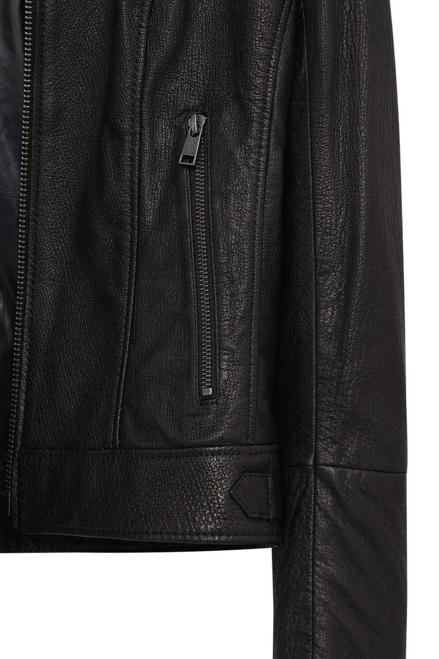 Prima Woman Black Short Leather Jacket