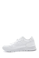 Men's White Leather Sneaker | Derimod