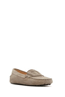 Women's Mink Suede Leather Loafer | Derimod