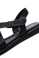 Kadın Siyah Deri Comfort Sandalet | Derimod