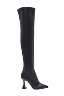 Women's Leather Goblet Heeled Boots | Derimod
