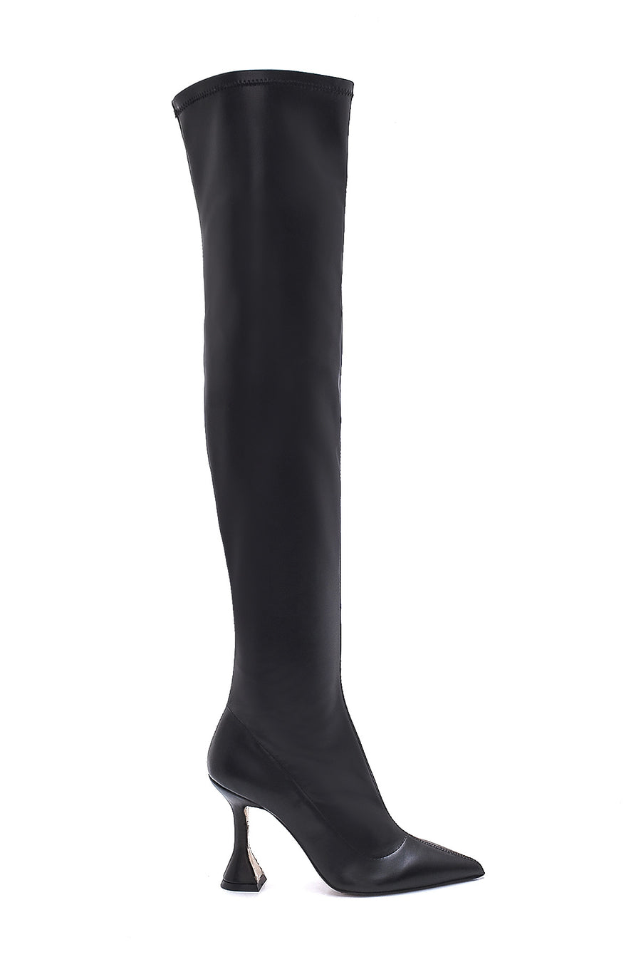 Women's Leather Goblet Heeled Boots 21WFD121614 | Derimod