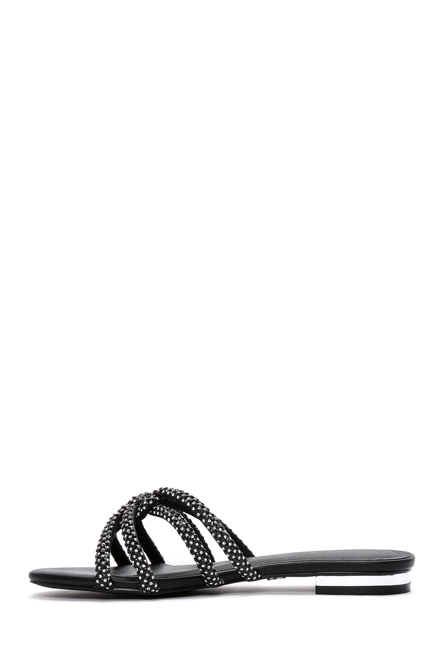 Women's Black Stone Slippers
