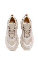 Women's Beige Lace-Up Chunky Sole Sneakers | Derimod