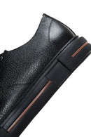 Men's Black Leather Thick Soled Sneaker | Derimod